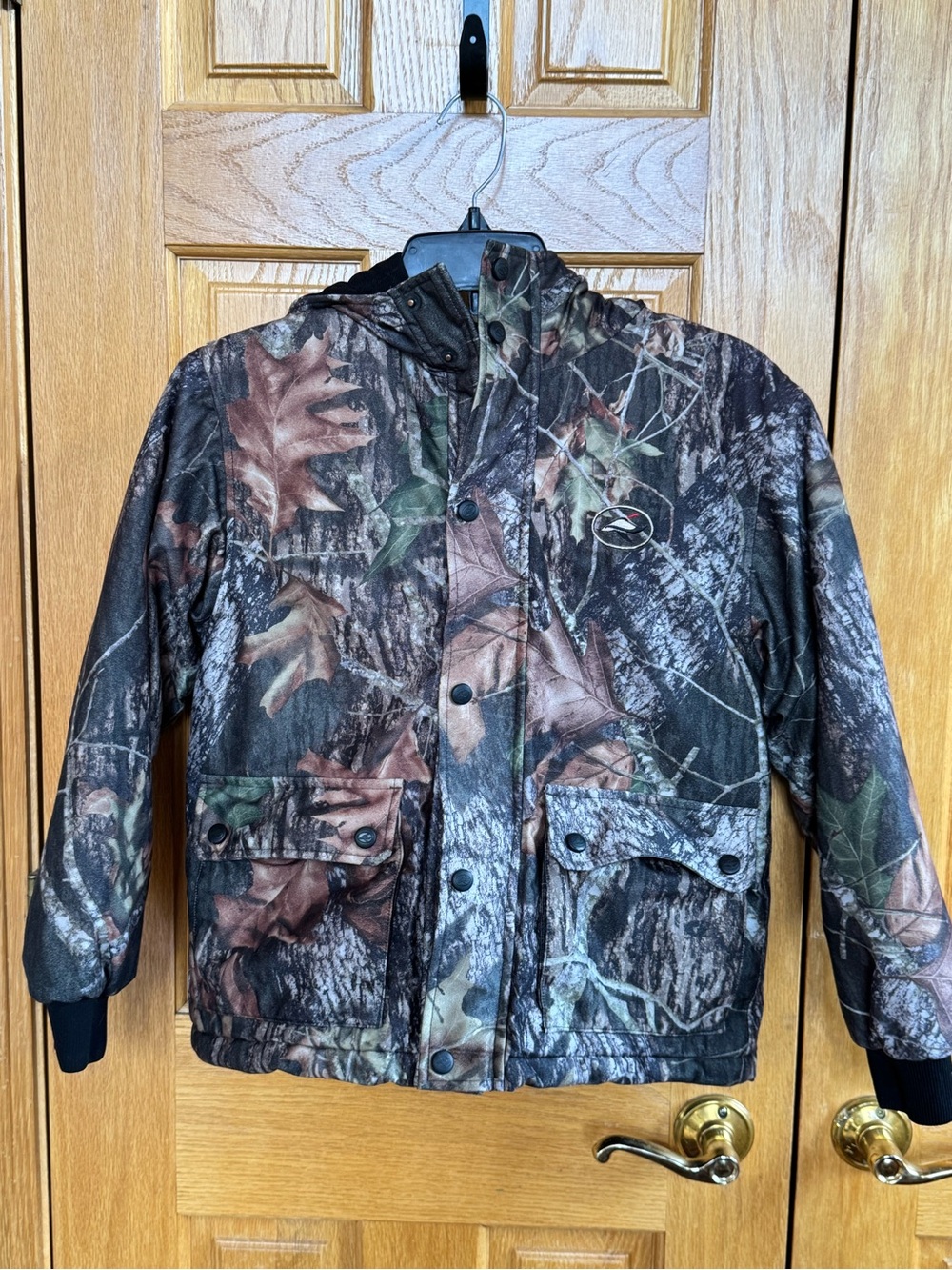 RedHead Kids Realtree-Style Camo Insulated Coat in Brown and Green